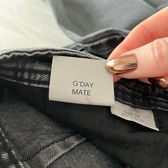 Rolla’s High Rise Wide-Leg Black Wash Jeans - Picture 12 of 12